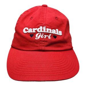 Cardinals Girl Hearts St Louis Adjustable Ball Cap